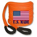 Safe-T-Line U.S. made "Safety Orange" Safe-T-Line® Kinetic RECOVERY ROPE (Snatch Rope) - 1 inch X 30 ft (4X4 VEHICLE RECOVERY) PK0130